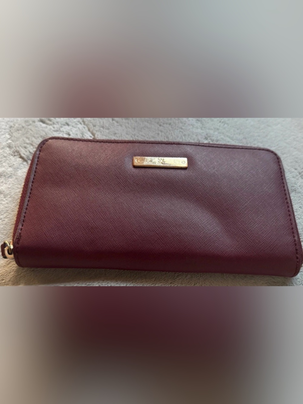 NY&Co Women’s Zip-Around Wallet - Burgundy